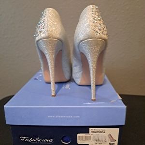 Silver Rhinestoned Heels